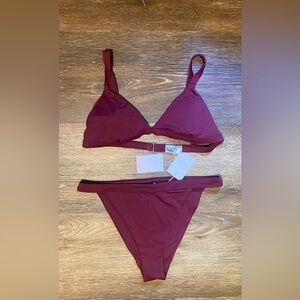 NWT ANDIE THE CAICOS BIKINI SET SIZE LARGE IN PLUM